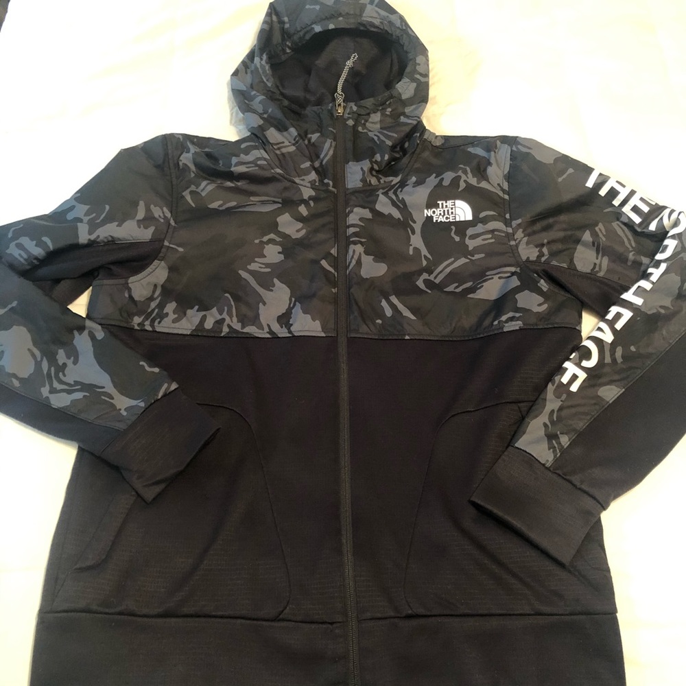North Face Black Camo Jacket Mens Medium